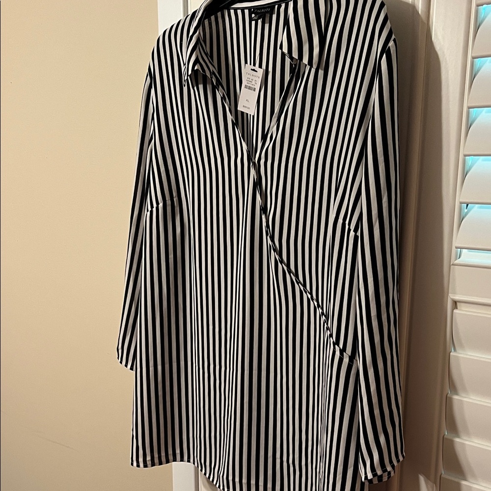 Talbots Monochrome Striped Top